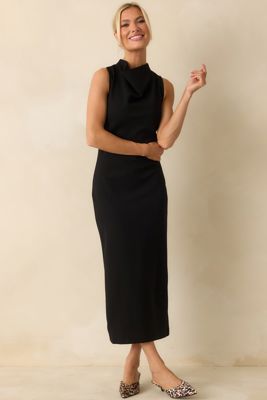 Spanx® Black Ponte Sleeveless Midi Dress