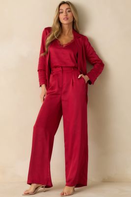 Standing Ovation Red Shimmer Tailored Blazer