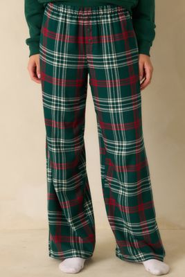 Z Supply Mistletoe Green Hangout Plaid Pajama Pants
