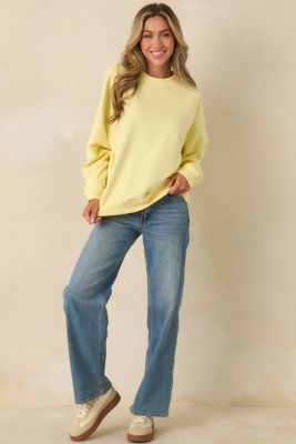 Radiant Vibes Yellow Crewneck Sweatshirt