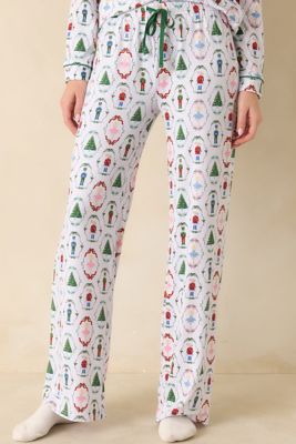 Holiday Brigade White Multi Nutcracker Pajama Pants