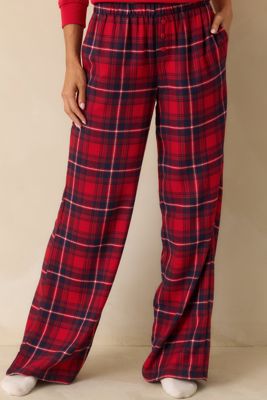 Z Supply Haute Red Hangout Plaid Pajama Pants