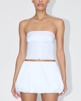 Poplin Tube Top - White