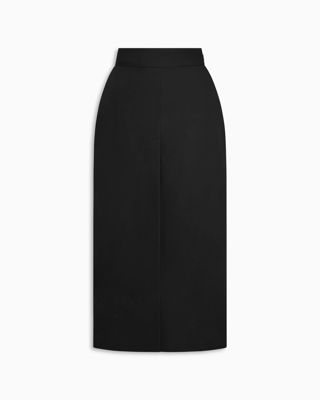 Button Front Maxi Skirt - Black