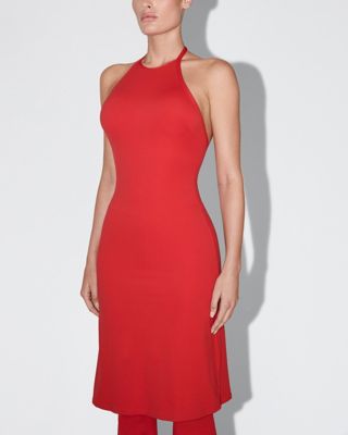 Smooth Stretch Halter Tunic - Cherry