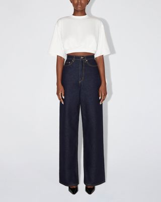 Boxy Cropped Tee - White