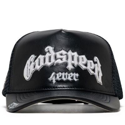 Godspeed New York GS Forever Premium Leather Trucker Hat - Black