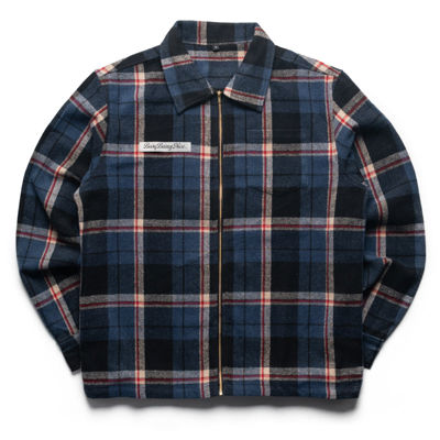 Politics Busy Being Nice Full Zip Overshirt - Blue