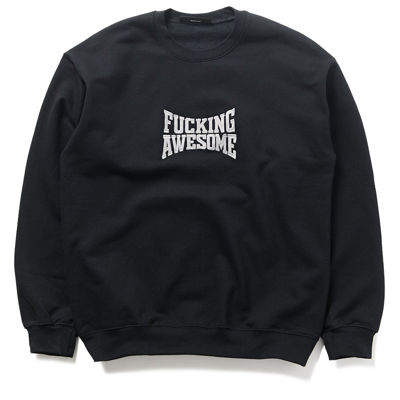 Fucking Awesome Knockout Tonal Embroidered Crewneck - Black