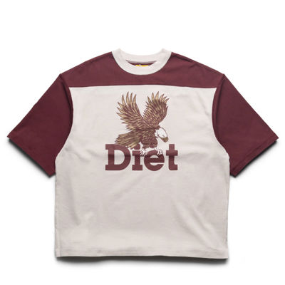 Diet Starts Monday Eagle Yoke Tee - Maroon/Antique White