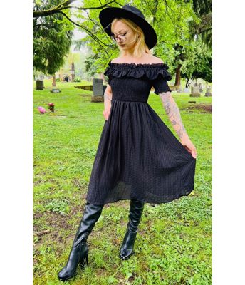 Witchwood Bags Black Plaid Cottage Swing Dress