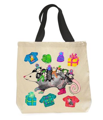 Sesame The Opossum Holiday Seedlings Opossums Tote