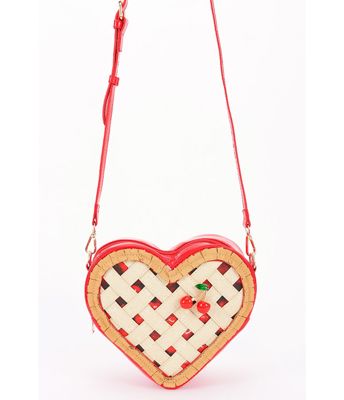 Cherry Pie Heart Crossbody Bag