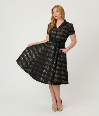 Disney Fantasia Collection BY Unique Vintage Sorcerers Apprentice Cotton Swing Dress