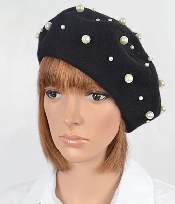 Black & Pearl Beret