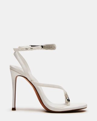 Tia Rhinestones White Satin