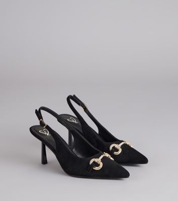 High Society Rhinestone Slingback Heels