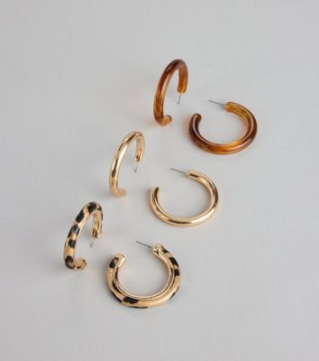 Wild Mix Hoop Earring Set