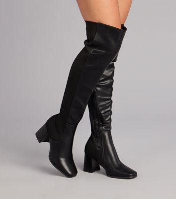 Sleek Confidence Over-The-Knee Boots