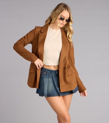 Luxe Edit Faux Suede Blazer
