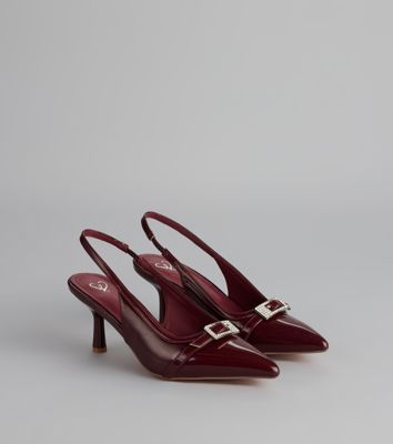 Glam Code Patent Slingback Heels
