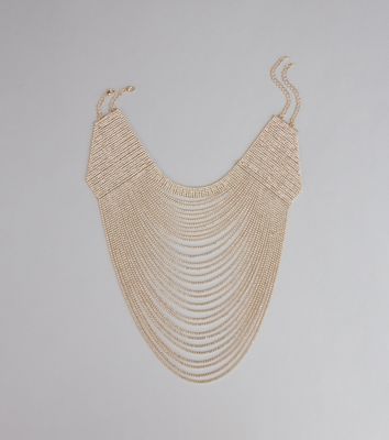 High Drama Cascade Rhinestone Choker