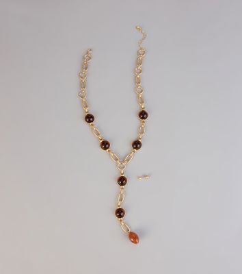 Modern Muse Beaded Lariat Necklace Set