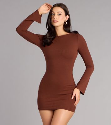 Keep Them Curious Tie Back Mini Dress