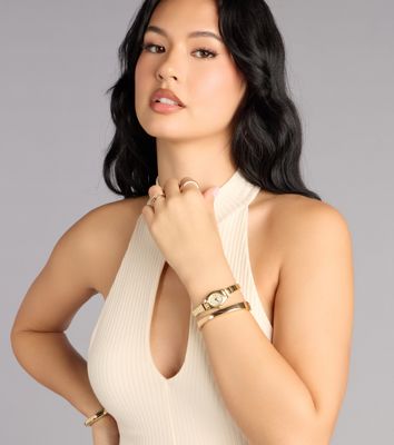 Vintage Chic Stretch Band Watch