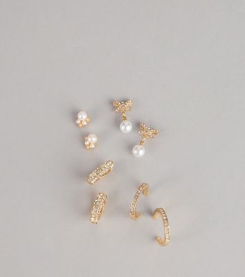 Glitz And Grace Four Pack Earrings Set