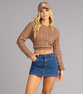Casual Plans Cable Knit Sweater