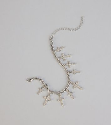 Chic Shine Cross Charm Bracelet