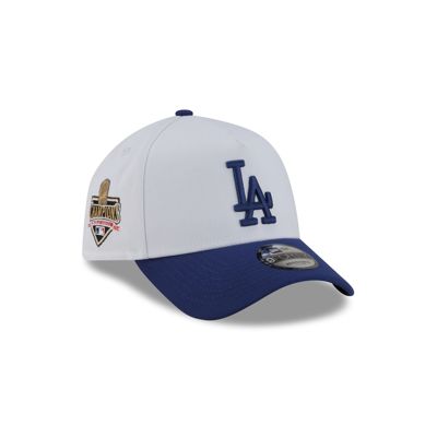 Los Angeles Dodgers 2025 World Series Champions Trophy Sidepatch White 9forty A-Frame Snapback Hat
