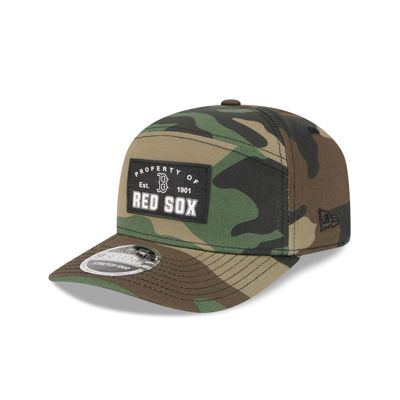 Boston Red Sox Property Of Patch Camo Split Panel 9seventy Stretch-Snap Hat
