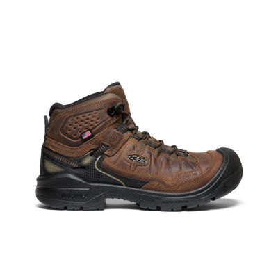 Men's Targhee Iv Waterproof Work Boot (carbon Toe) - Dark Earth/Black