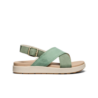 Women's Elle Luxe Cross Strap Sandal - Granite Green/Granite Green