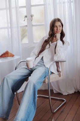 Edwards Shirt - White Stripe