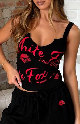 Never Fades Ribbed Tank Top Black