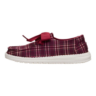 Wendy Holiday Bow - Red Plaid/Burgundy
