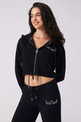 Angel Couture Cropped Fleece Hoodie