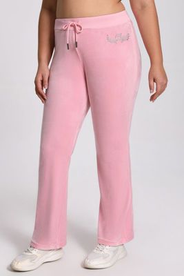 Plus-Size Angel Couture Big Bing Velour Track Pants