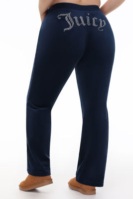 Plus-Size Og Big Bling Velour Track Pants