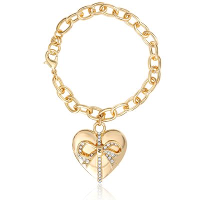 Heart Bow Drop Bracelet
