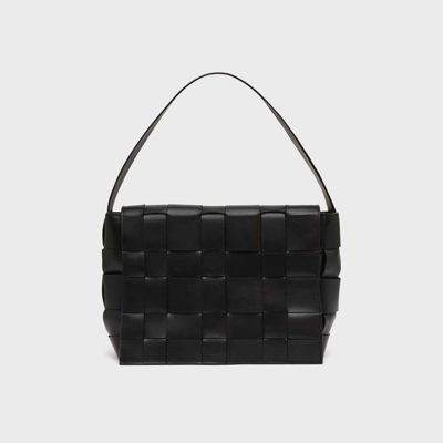 ST. Agni Woven Envelope Mini Tote - Black