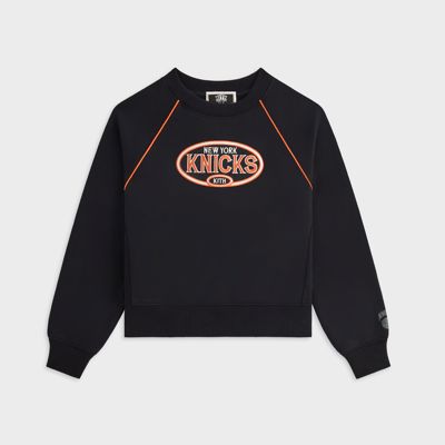 Kith Kids For The New York Knicks Raglan Nelson Crewneck - Black