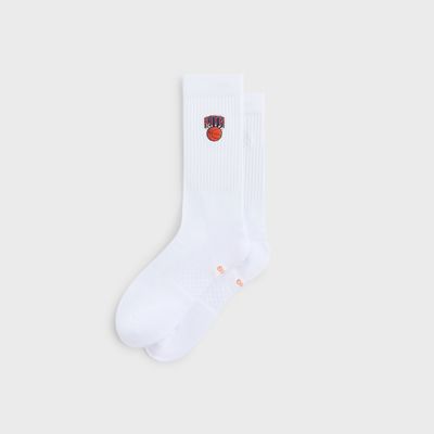 Kith For The New York Knicks Retro Logo Socks - White