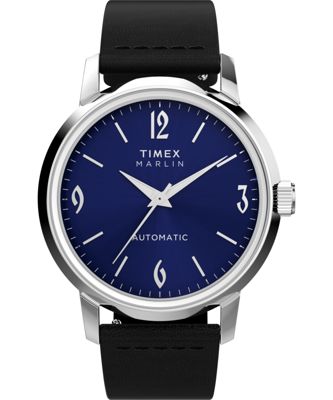 Marlin® Automatic 40mm Leather Strap Watch