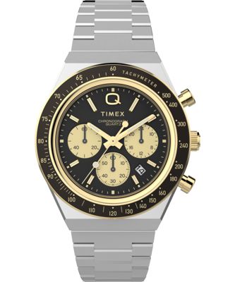 Q Timex® Chronograph 40mm Stainless Steel Bracelet Watch