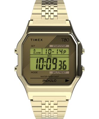 Timex T80 34mm Stainless Steel Bracelet Watch