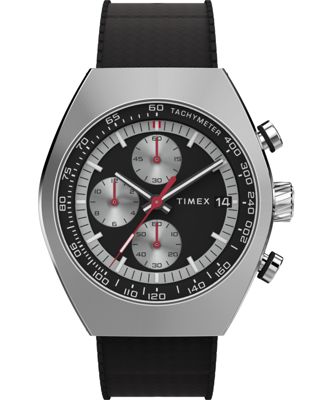 Timex Legacy Tonneau Chronograph 42mm Synthetic Rubber Strap Watch